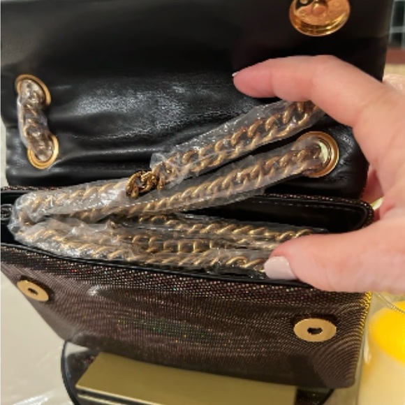 Kurt Geiger London Mini Brixton Crossbody Bag in Shimmering Metallic Sequin NWT - Picture 3 of 16